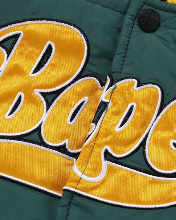 A Bathing Ape børn patch-polstret jakke HH6J1548 militærgrøn