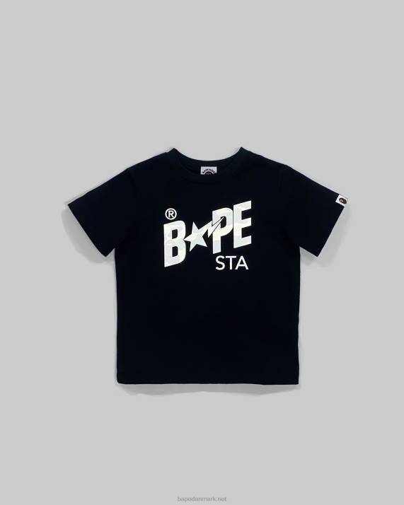 A Bathing Ape børn reflektor 1 camo logo t-shirt HH6J1663 sort