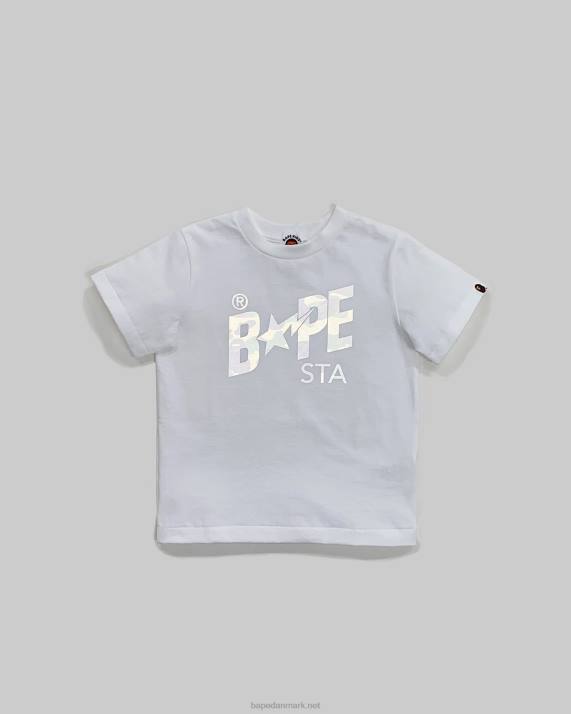 A Bathing Ape børn reflektor 1 camo logo t-shirt HH6J1664 hvid