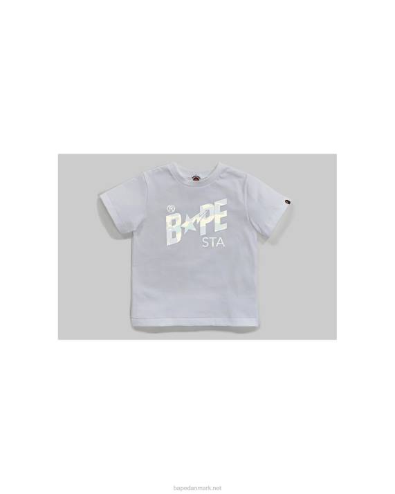A Bathing Ape børn reflektor 1 camo logo t-shirt HH6J1665 hvid