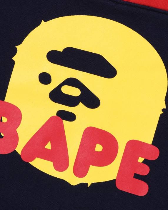A Bathing Ape børn sta quiltende hoved halv snap sved HH6J1540 blå