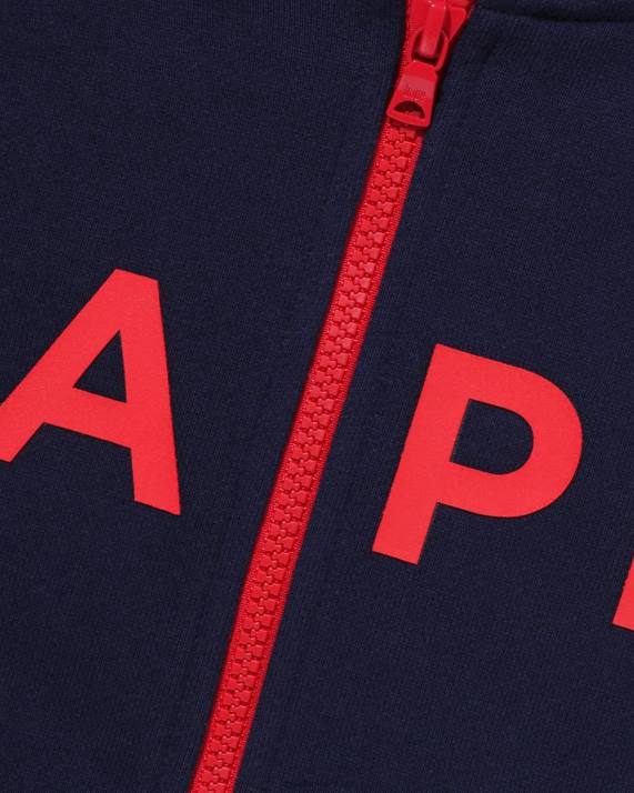 A Bathing Ape børn sta quiltende hættetrøje med lynlås HH6J1546 Marine blå