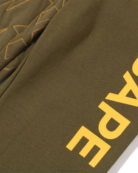 A Bathing Ape børn sta quiltende joggingbukser HH6J1541 militærgrøn