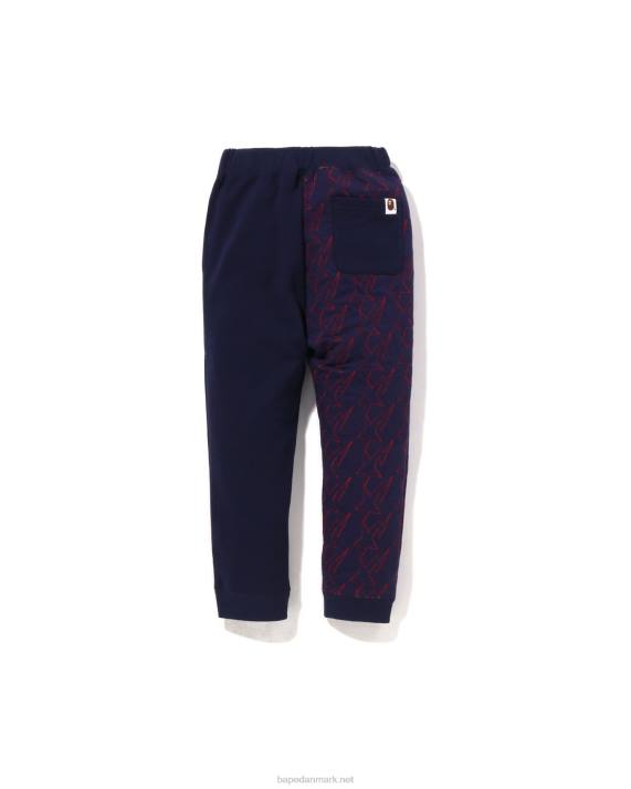 A Bathing Ape børn sta quiltende joggingbukser HH6J1543 blå