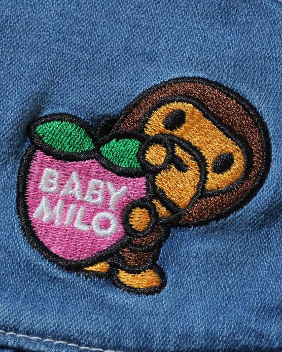 A Bathing Ape børn strawberry milo frill shorts HH6J1722 denim
