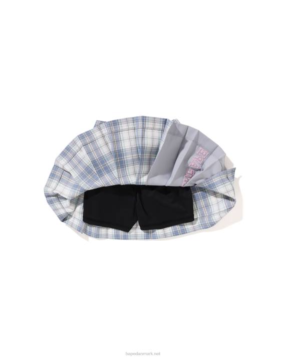 A Bathing Ape børn ternet plisseret nederdel HH6J1451 blå