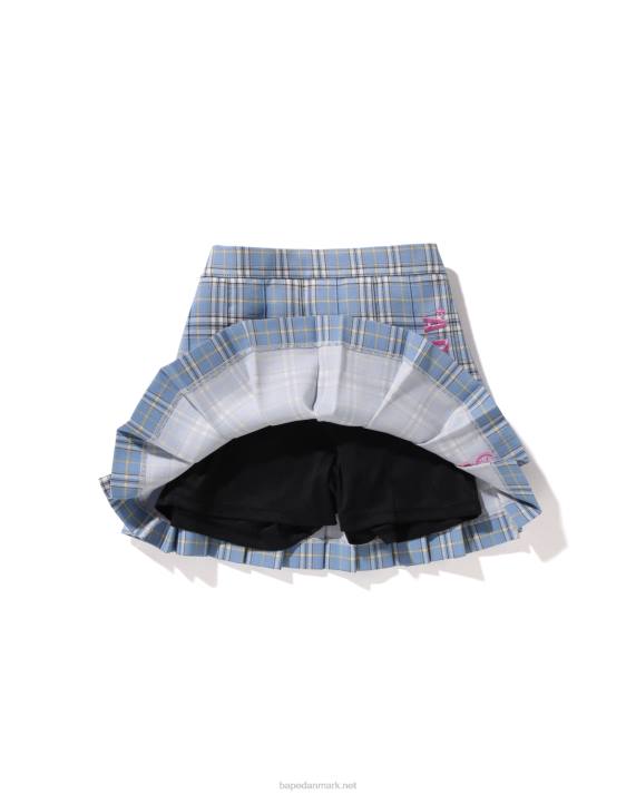 A Bathing Ape børn ternet plisseret nederdel HH6J1670 blå