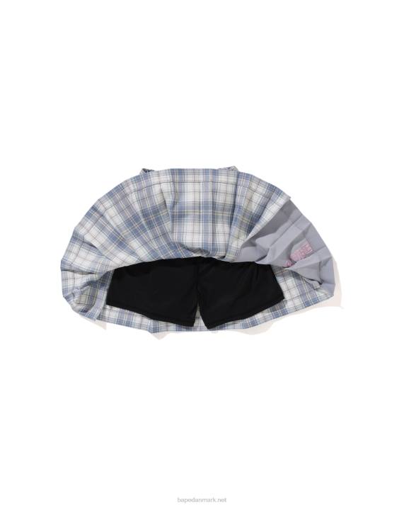 A Bathing Ape børn ternet plisseret nederdel jr HH6J1443 blå