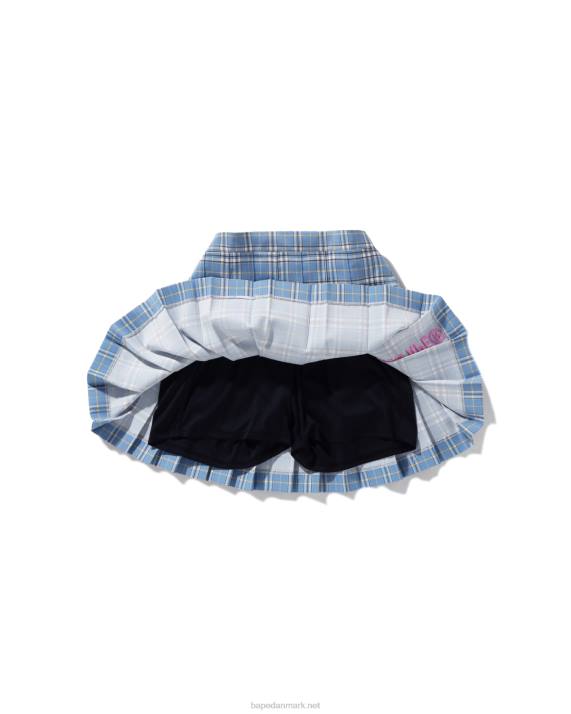 A Bathing Ape børn ternet plisseret nederdel jr HH6J1696 blå