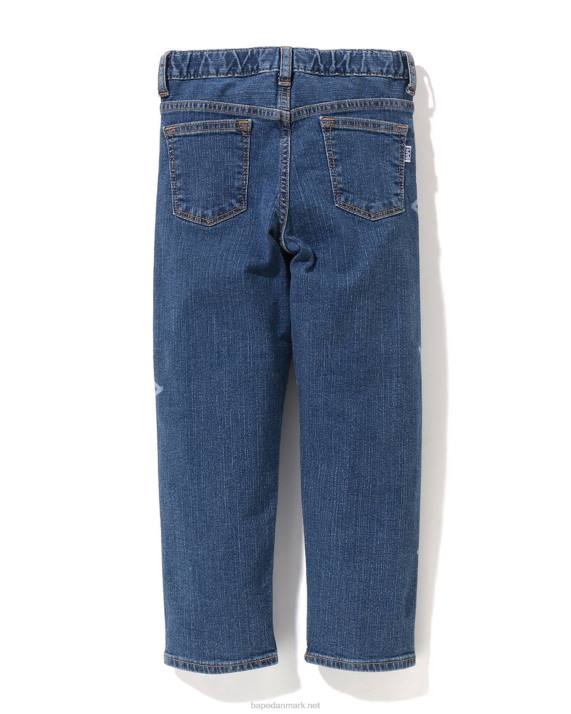 A Bathing Ape børn tilfældige sta denim bukser HH6J1464 Marine blå
