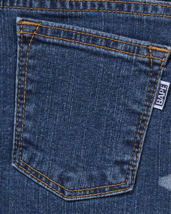 A Bathing Ape børn tilfældige sta denim bukser HH6J1464 Marine blå