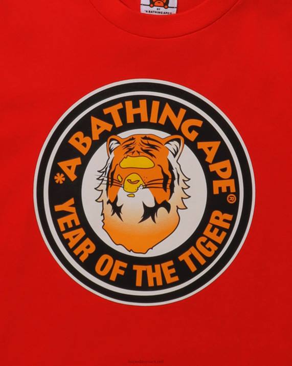 A Bathing Ape børn år af tiger t-shirt HH6J1748 knaldrød