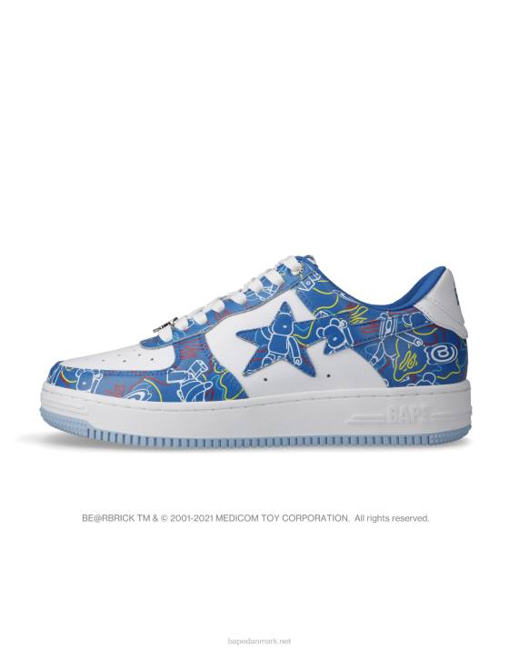 Mænd bape sta x medicom toy be r camo m1 sneakers HH6J735 lyseblå