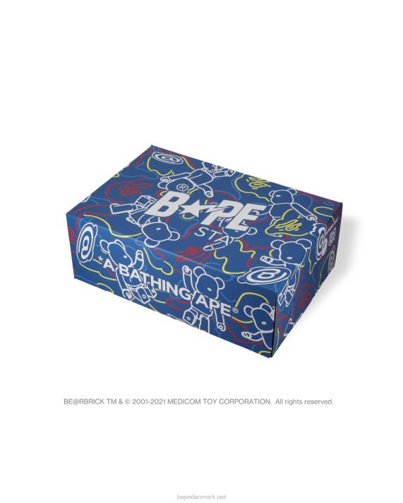 Mænd bape sta x medicom toy be r camo m1 sneakers HH6J735 lyseblå