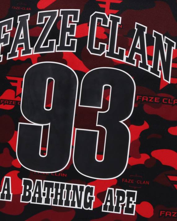 Mænd bape x faze klan hockey t-shirt HH6J262 knaldrød