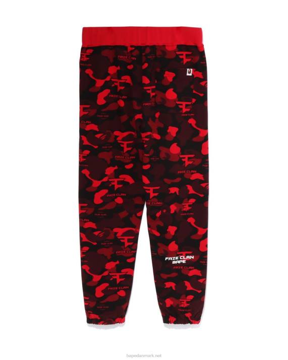 Mænd bape x faze klan joggingbukser HH6J271 knaldrød