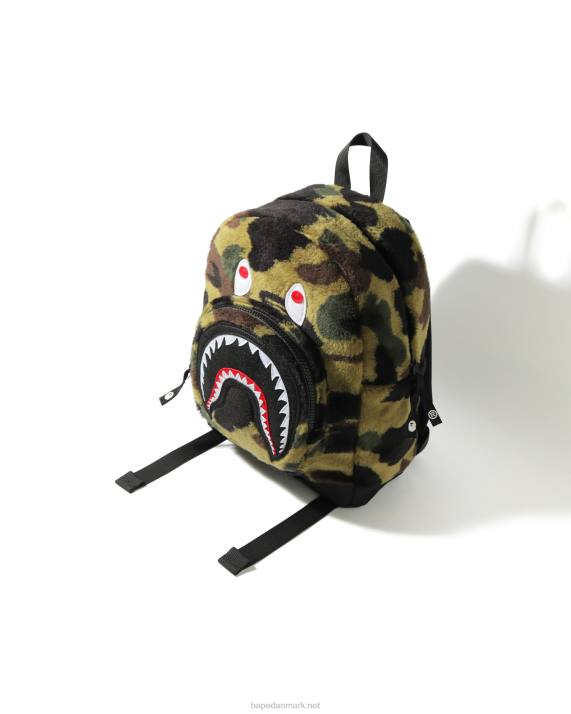 A Bathing Ape børn 1. camo boa shark daypack HH6J1797 militærgrøn