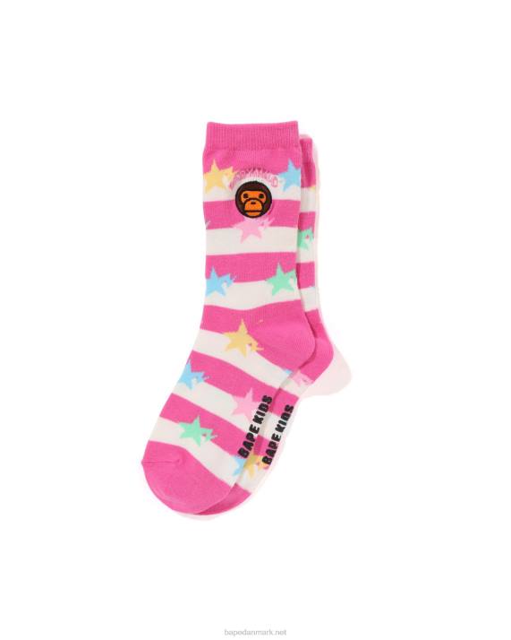 A Bathing Ape børn bøjle baby milo sta sokker HH6J1415 lyserød