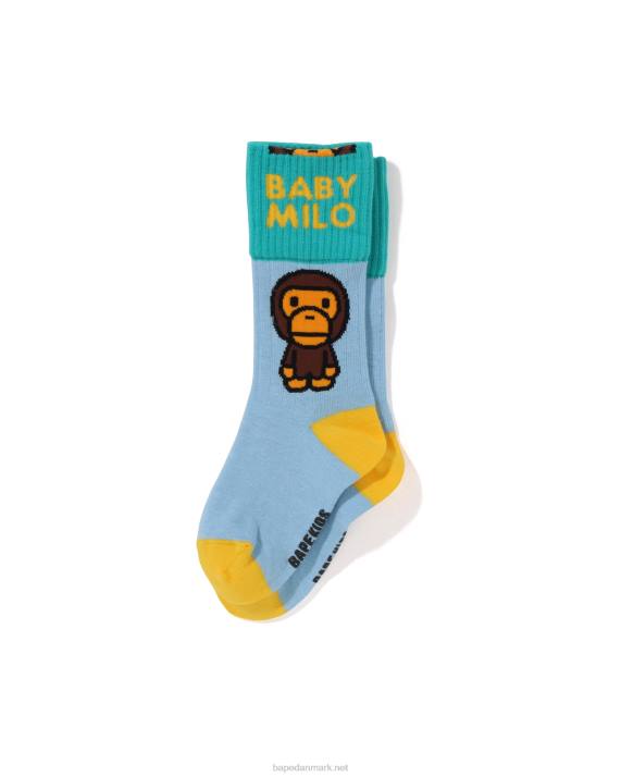A Bathing Ape børn baby milo manchetter sokker HH6J1306 lyseblå