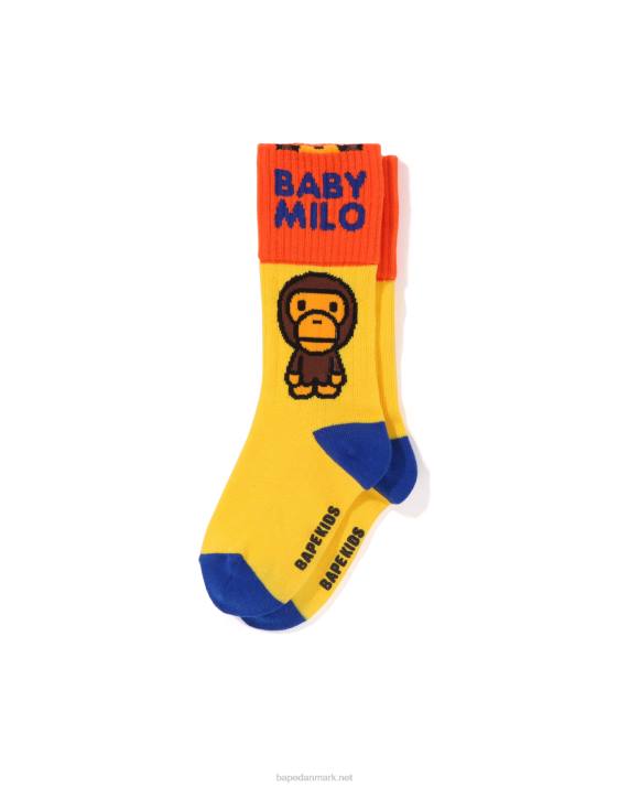 A Bathing Ape børn baby milo manchetter sokker HH6J1307 gul