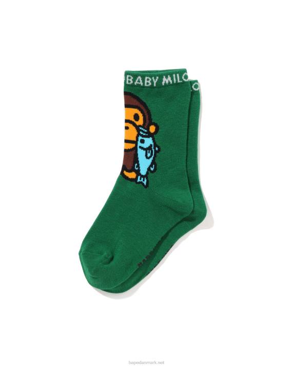 A Bathing Ape børn baby milo sorte bassokker HH6J1390 smaragd