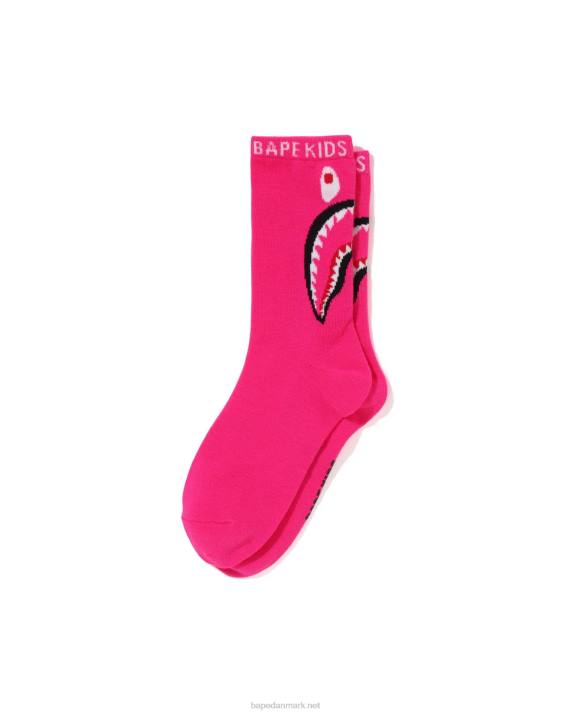 A Bathing Ape børn haj sokker HH6J1403 karminrose