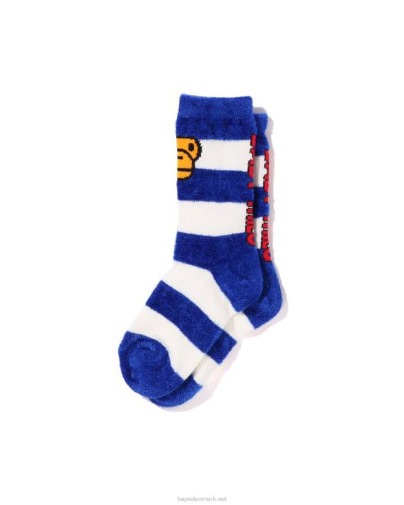 A Bathing Ape børn hoop baby milo face sokker HH6J1501 blå