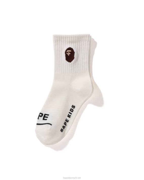 A Bathing Ape børn hoved rib sokker HH6J1681 hvid