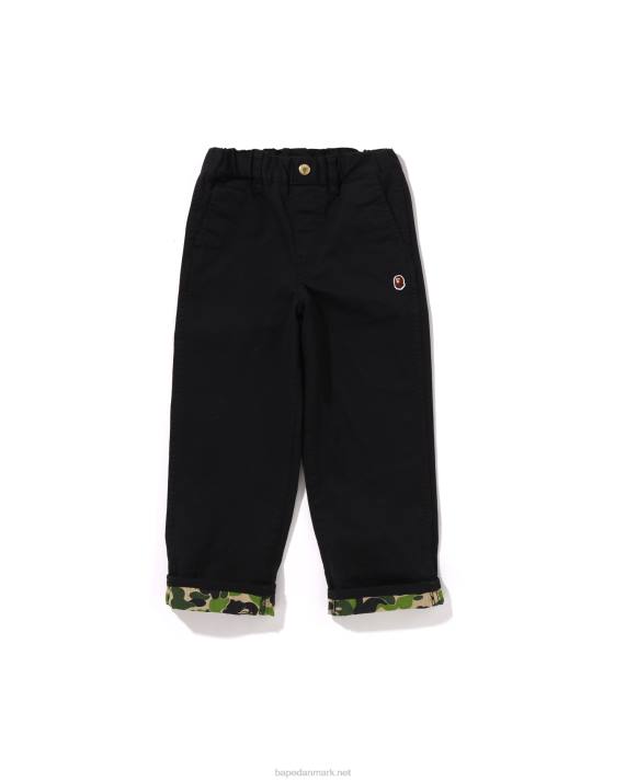 A Bathing Ape børn abc camo bukser med manchet HH6J1672 sort