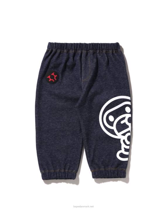 A Bathing Ape børn baby milo babybukser HH6J1627 denim