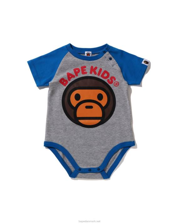 A Bathing Ape børn baby milo bodysuit HH6J1602 grå