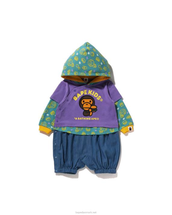 A Bathing Ape børn baby milo junkfood bukser i lag HH6J1605 lilla