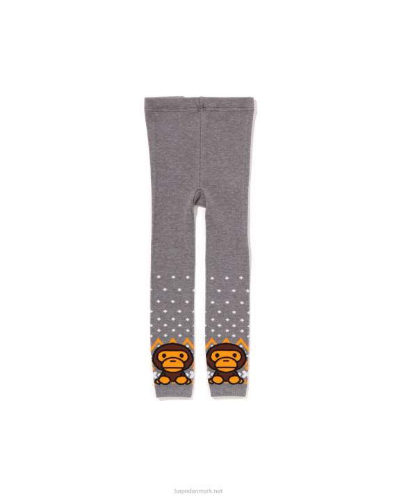 A Bathing Ape børn baby milo nordiske leggings HH6J1467 grå