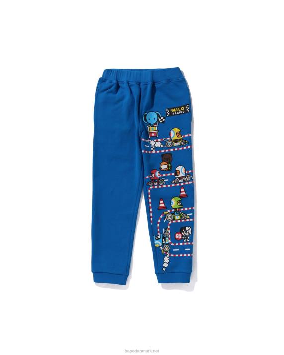 A Bathing Ape børn baby milo racing friends joggingbukser HH6J1731 blå