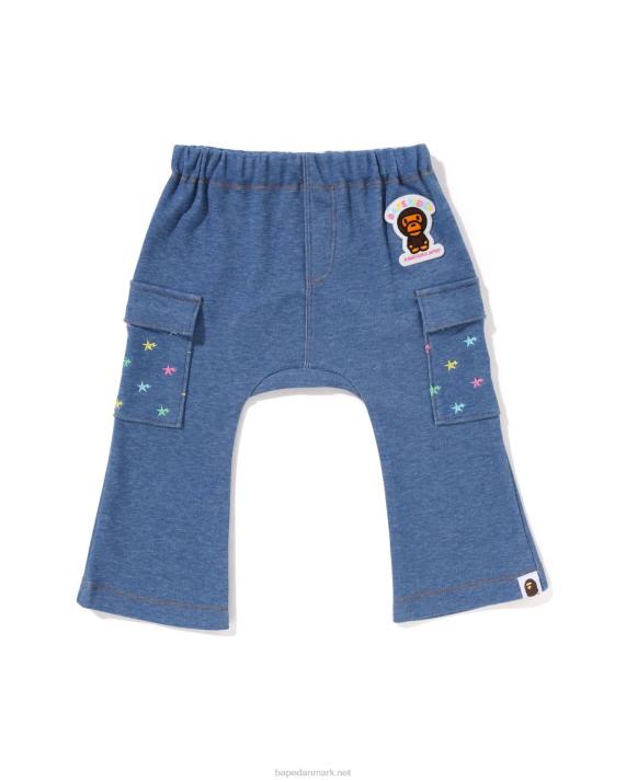A Bathing Ape børn baby milo sta jersey denimbukser HH6J1398 denim