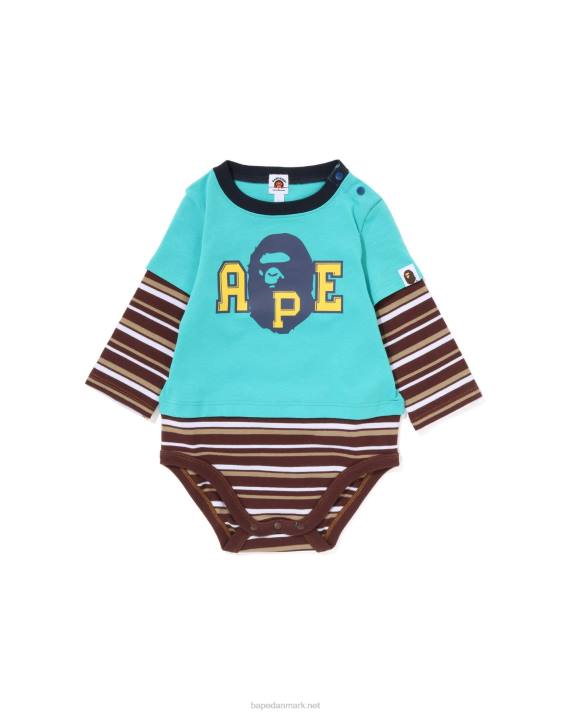 A Bathing Ape børn bodysuit i lag med bøjlehoved HH6J1368 lysegrøn
