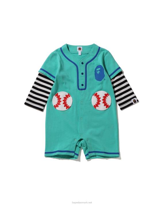A Bathing Ape børn hoop baseball skjorte lagdelte bukser HH6J1569 mynte