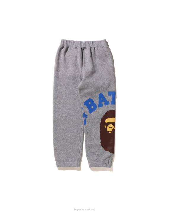 A Bathing Ape børn kæmpe college sweat pants HH6J1537 grå