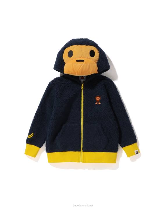 A Bathing Ape børn baby milo boa plysjakke HH6J1779 blå