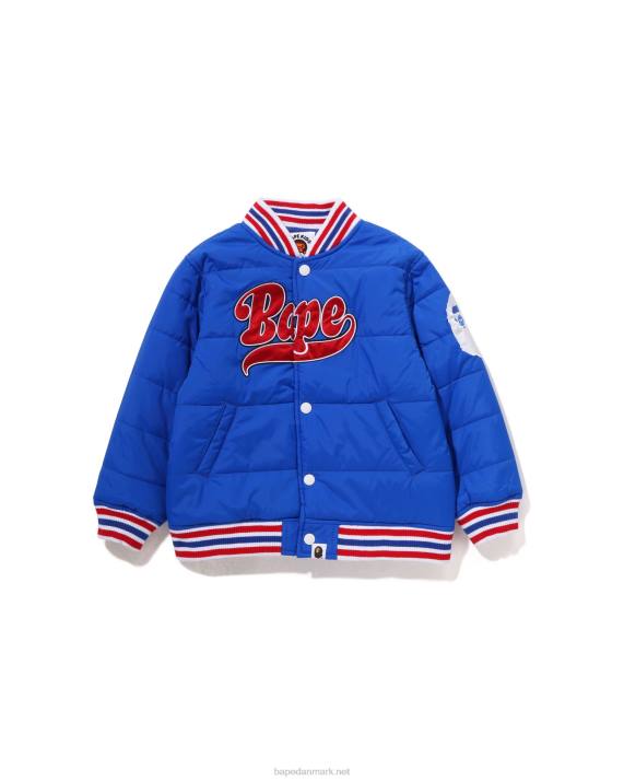 A Bathing Ape børn patch-polstret jakke HH6J1547 blå