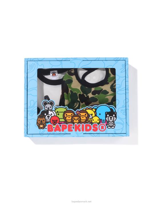A Bathing Ape børn abc camo baby milo gavesæt HH6J1279 militærgrøn