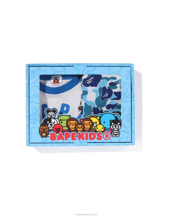 A Bathing Ape børn abc camo baby milo gavesæt HH6J1295 lyseblå