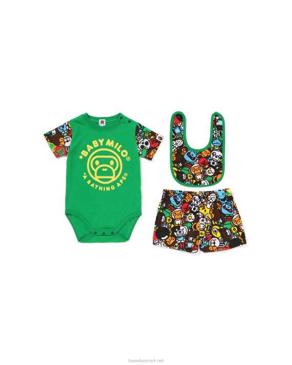 A Bathing Ape børn milo all safari gavesæt HH6J1391 smaragd