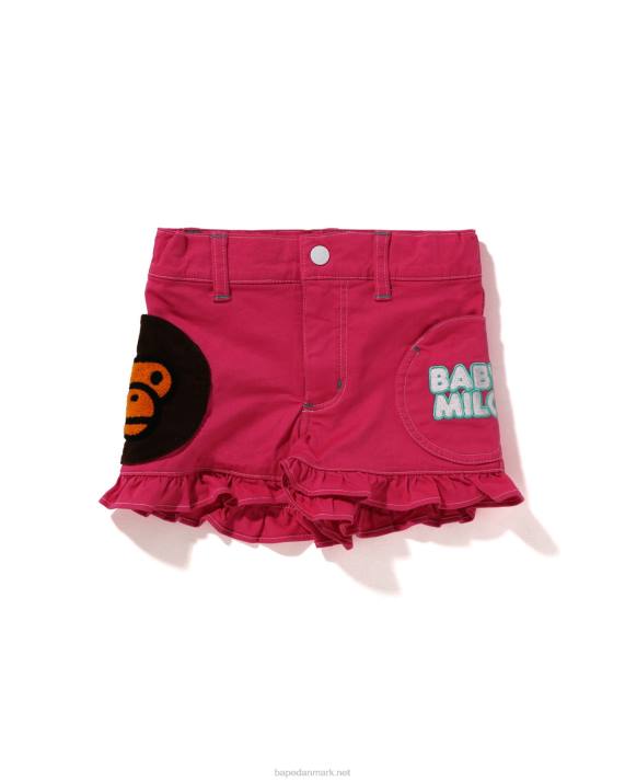 A Bathing Ape børn baby milo pocket fill shorts HH6J1601 karminrose