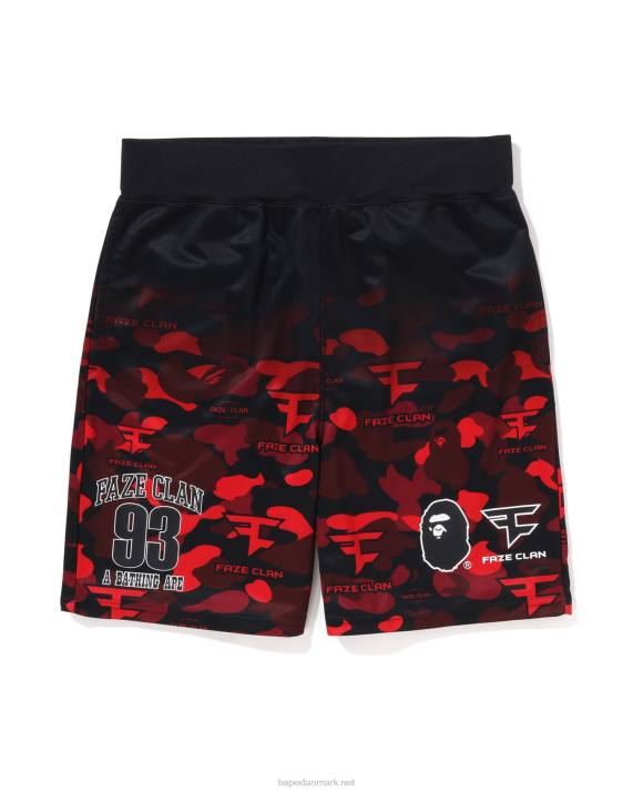 børn bape x faze clan game shorts HH6J1408 knaldrød