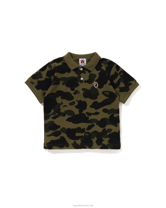 A Bathing Ape børn 1. camo one point polo HH6J1304 militærgrøn