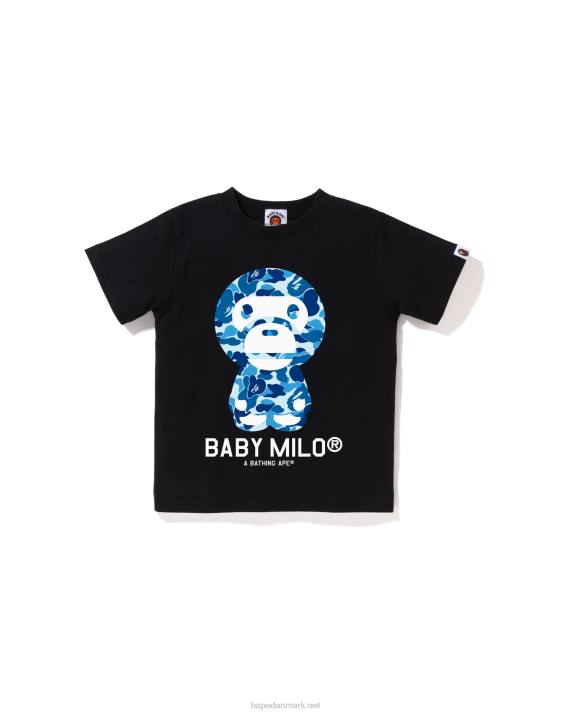 A Bathing Ape børn abc camo baby milo t-shirt HH6J1269 sort