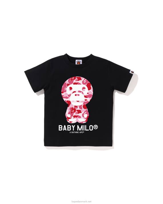 A Bathing Ape børn abc camo baby milo t-shirt HH6J1271 sort