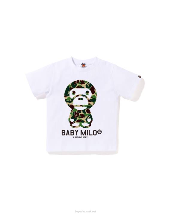 A Bathing Ape børn abc camo baby milo t-shirt HH6J1273 hvid