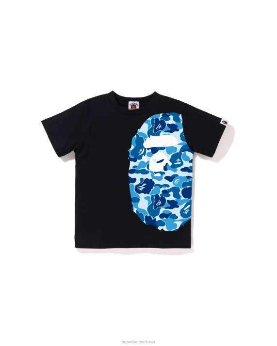 A Bathing Ape børn abc camo side big head tee HH6J1289 sort